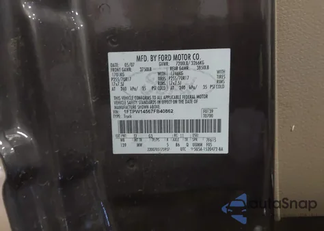 2007 Ford F-150 Fx4/Lariat/Xlt из США, поврежденный, VIN 1FTPW14567FB40862